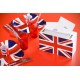 Tirelire valise Angleterre drapeau anglais en carton 24 cm