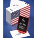 Tirelire valise drapeau américain USA en carton 24 cm