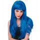 Perruque bleue longue femme