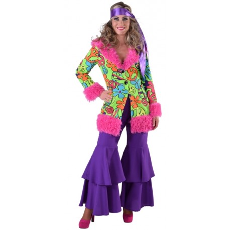 Déguisement 70's hippie chic femme luxe