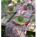 Chemin de table abaca rose 5 M