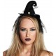 Mini chapeau sorcière noir femme Halloween