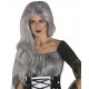 Perruque grise longue femme Halloween