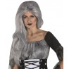 Perruque grise longue femme Halloween