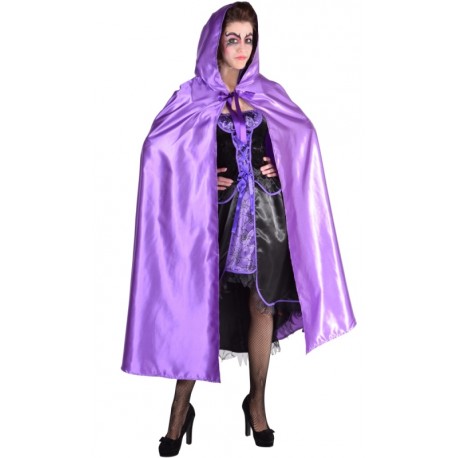 Déguisement Cape vénitienne violette adulte luxe