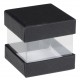 Boîte à dragées cube ardoise et transparent les 6