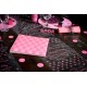 Chemin de table Glamour noir fuchsia en organdi 5 M