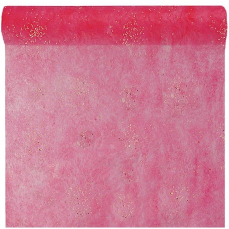 Chemin de table diamant fuchsia 5 M