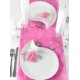 Chemin de table diamant fuchsia 5 M