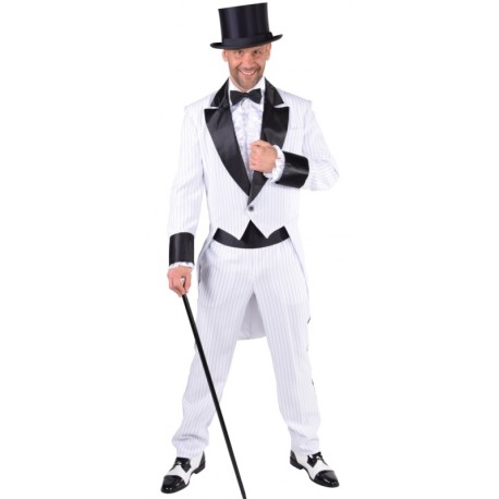 Déguisement costume cabaret homme luxe blanc et noir