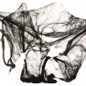 Toile d'araignée noire et 4 araignées Halloween 60 g