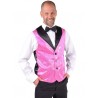Déguisement gilet rose à paillettes homme luxe