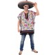 Déguisement poncho mexicain skull homme luxe