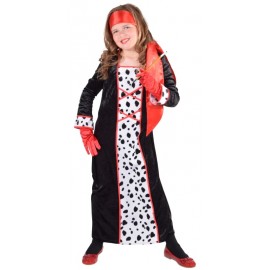 Déguisement cruella dalmatien fille luxe