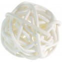 Boules rotin blanc 3 cm les 12