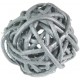 Boule rotin argent 3 cm les 12