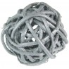 Boules rotin argent 3 cm les 12