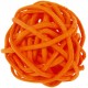 Boule rotin orange 3 cm les 12