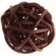 Boules rotin chocolat 3 cm les 12