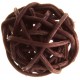 Boule rotin chocolat 3 cm les 12