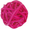 Boules rotin fuchsia 3 cm les 12