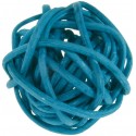 Boules rotin turquoise 3 cm les 12