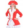 Déguisement manteau officier de la garde rouge femme luxe