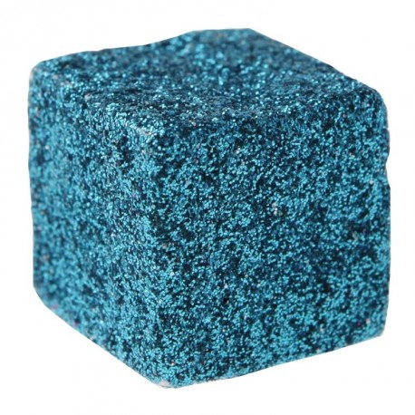 Cube pailleté turquoise les 50