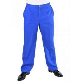 Déguisement pantalon bleu de cobalt homme luxe