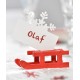 Marque place flocon de neige blanc en carton les 10