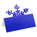 Marque place flocon de neige bleu en carton les 10