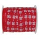 Bolduc flocon de neige rouge blanc 10 mm x 25 M