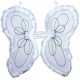 Ailes d'ange blanches enfant luxe 38 x 38 cm