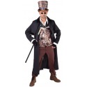 Déguisement manteau cocher steampunk homme luxe noir