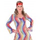 Déguisement 70's hippie rainbow waves femme luxe