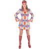 Déguisement 70's hippie batik femme luxe