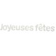 Lettres joyeuses fêtes blanches en bois décoratives