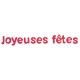 Lettres joyeuses fêtes fuchsia en bois décoratives