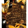 Chemin de table fête noir or pailleté organdi 5 M