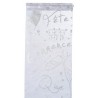 Chemin de table fête blanc argent pailleté organdi 5 M