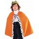 Déguisement cape de roi orange enfant luxe