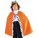 Déguisement cape de roi orange enfant luxe