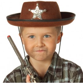 Chapeau cowboy marron enfant