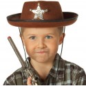 Chapeau cowboy marron enfant