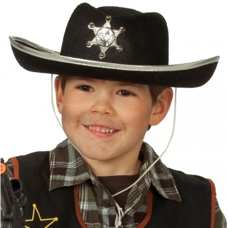 Chapeau cowboy noir enfant