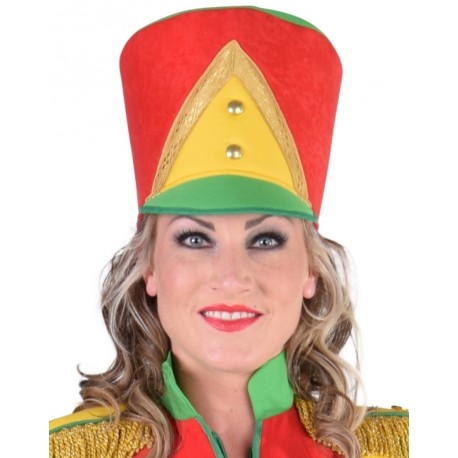 Chapeau harmonie rouge jaune vert femme luxe