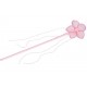Baguette fée fleur rose fille