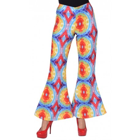 Déguisement pantalon hippie batik femme luxe