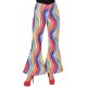 Déguisement pantalon hippie rainbow waves femme luxe