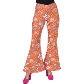 Déguisement pantalon hippie paisley femme luxe